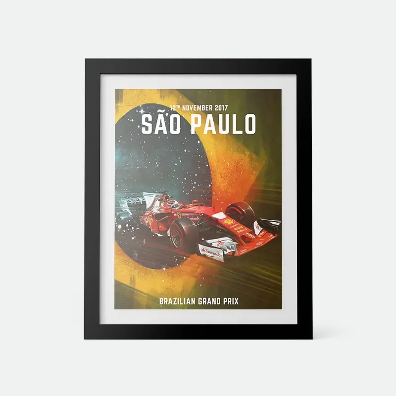 Ferrari F1 – Sao Paulo – 2017 – Poster