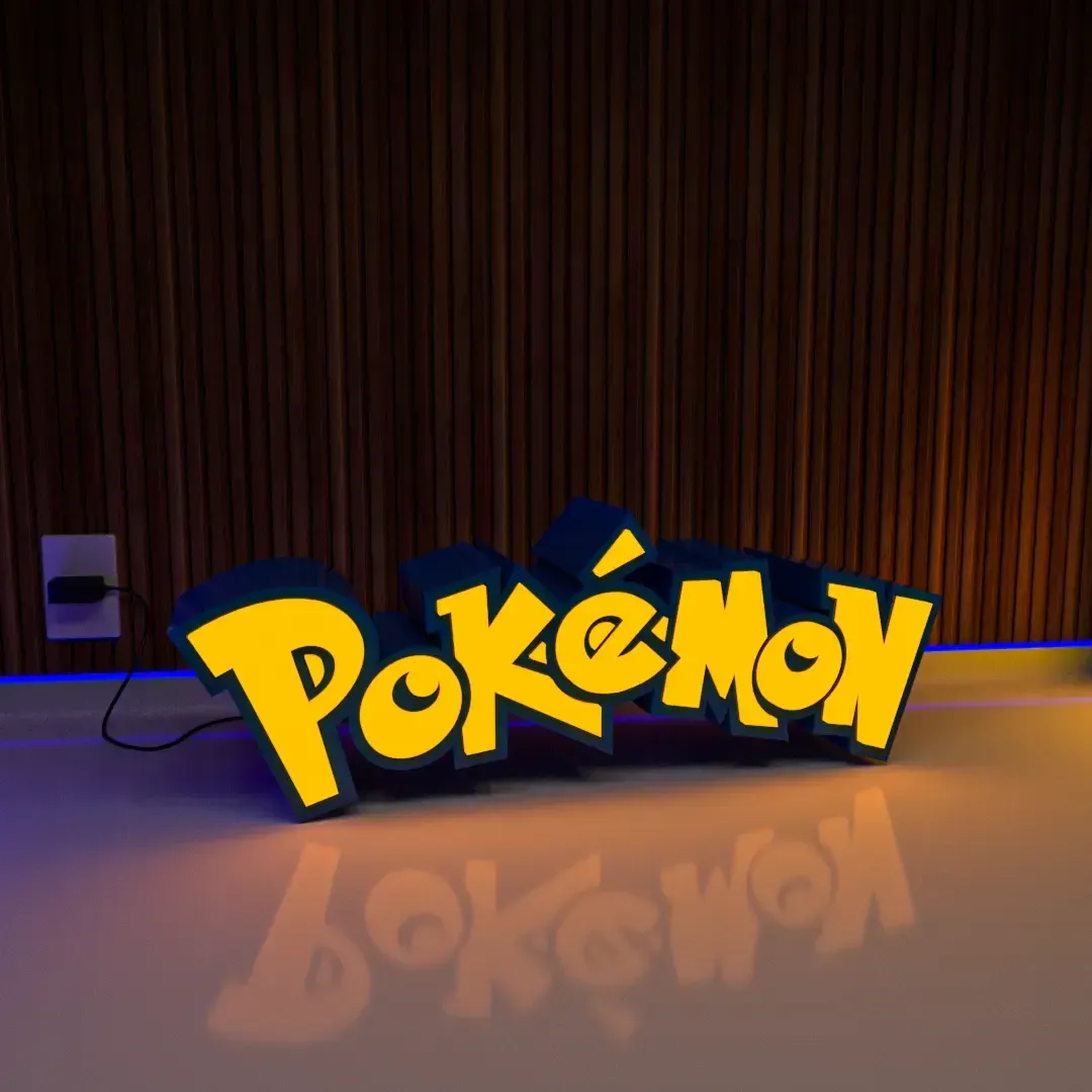 Pokemon Logolu Gece/Masa Lambası